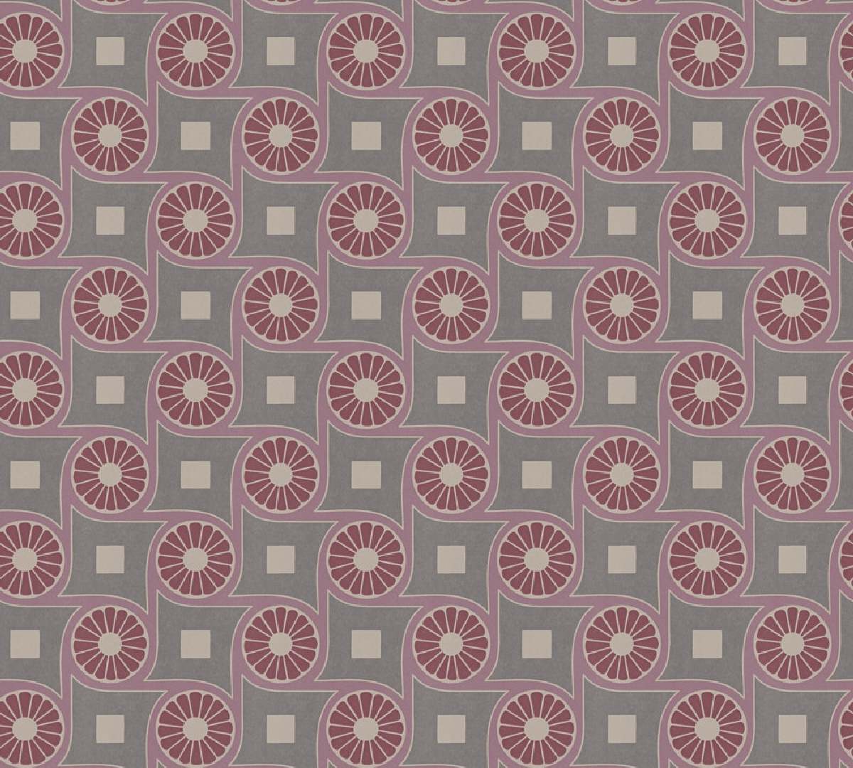 Vliestapete Art of Eden 390602 - Grafiktapete Muster - Lila, Rot